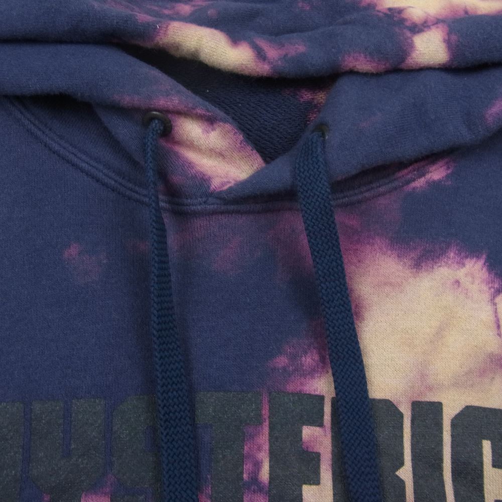 HYSTERIC GLAMOUR ヒステリックグラマー 02193CF12 ROCK AND DOPE ガール グラフィック プリント タイダイ プルオーバ― パーカー パープル系 ネイビー系 L【中古】