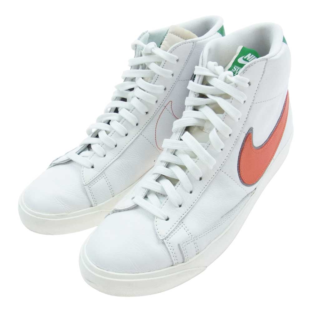 NIKE ナイキ CJ6101-100 STRANGER THINGS ストレンジャーシングス HAWKINS HIGH PACK BLAZER ホーキンス ハイ パック ブレーザー スニーカー ホワイト系 レッド系 グリーン系 28【中古】