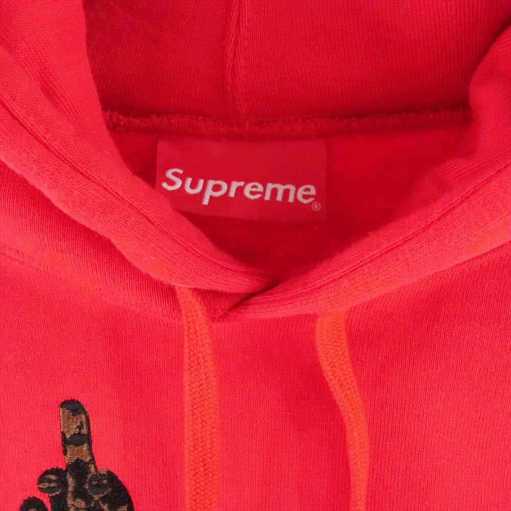 Supreme シュプリーム 19AW dead prez RBG Embroidered Hooded Sweatshirt デッドプレズ ハンド 刺繍 フーデッド スウェット プルオーバ― パーカー レッド系 M【中古】