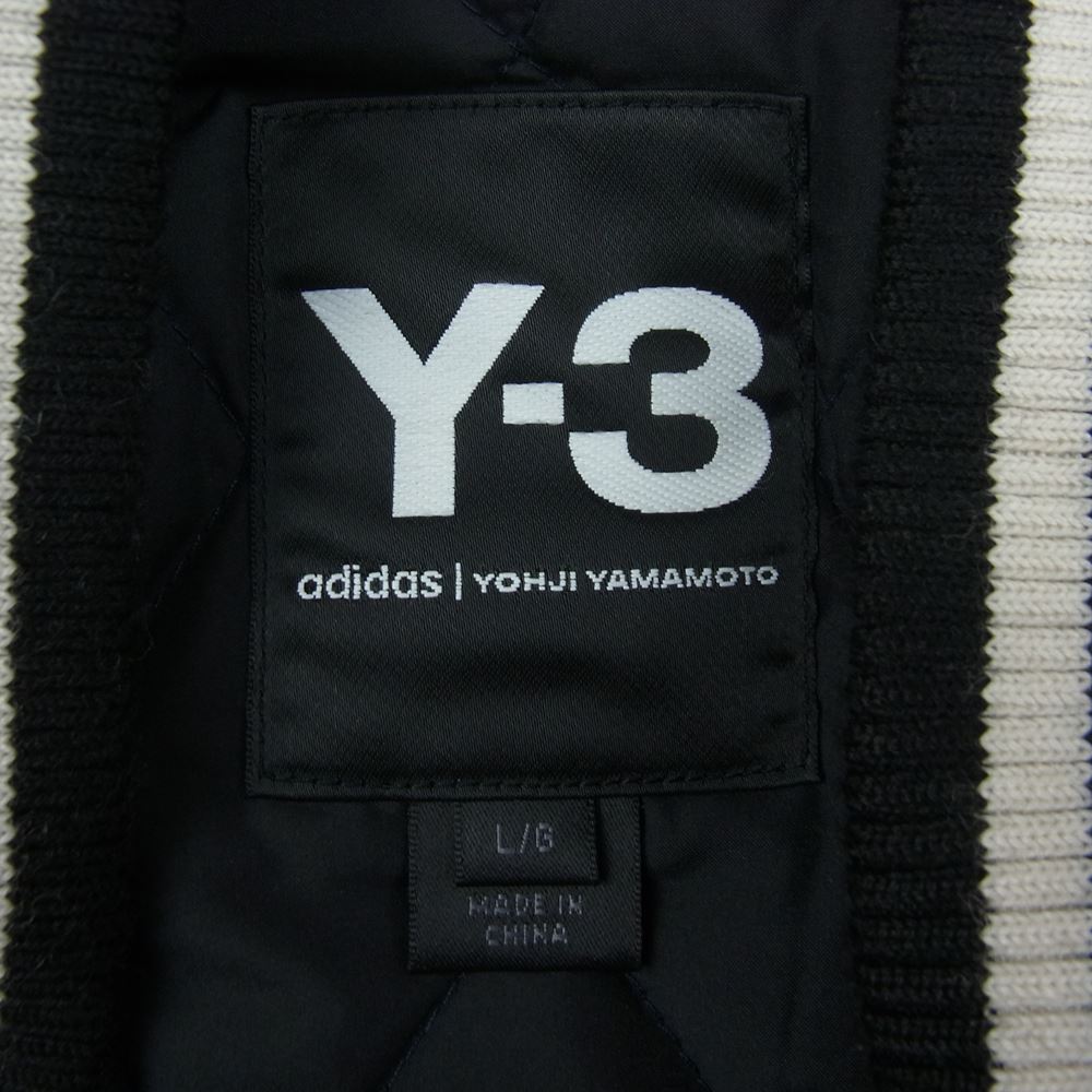 Y-3 Yohji Yamamoto ワイスリー ヨウジヤマモト FP8930 BOMBER JACKET フクネコ バックプリント ナイロン スタジアム ボンバー ジャケット スタジャン  ブラック系 L【中古】