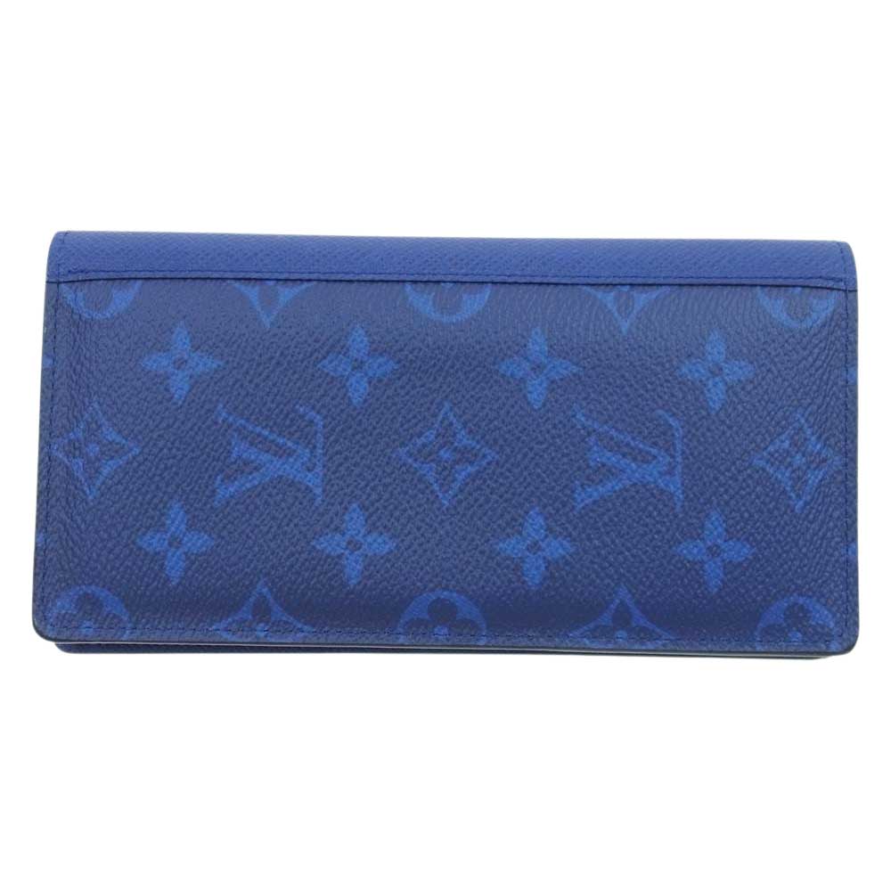 LOUIS VUITTON ルイ・ヴィトン M30297 イニシャル入り ポルトフォイユ ブラザ タイガラマ モノグラム 二つ折り 長財布 ブルー系【中古】
