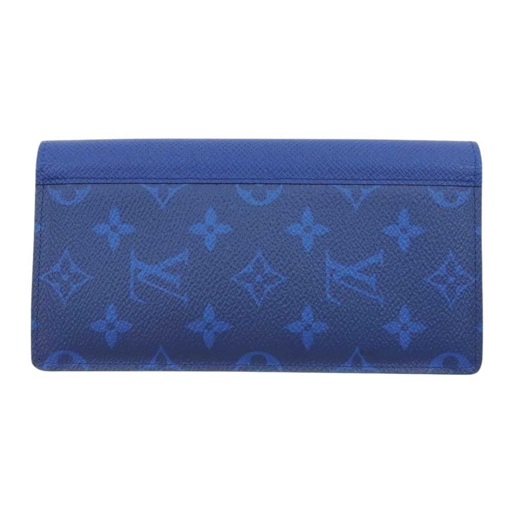 LOUIS VUITTON ルイ・ヴィトン M30297 イニシャル入り ポルトフォイユ ブラザ タイガラマ モノグラム 二つ折り 長財布 ブルー系【中古】