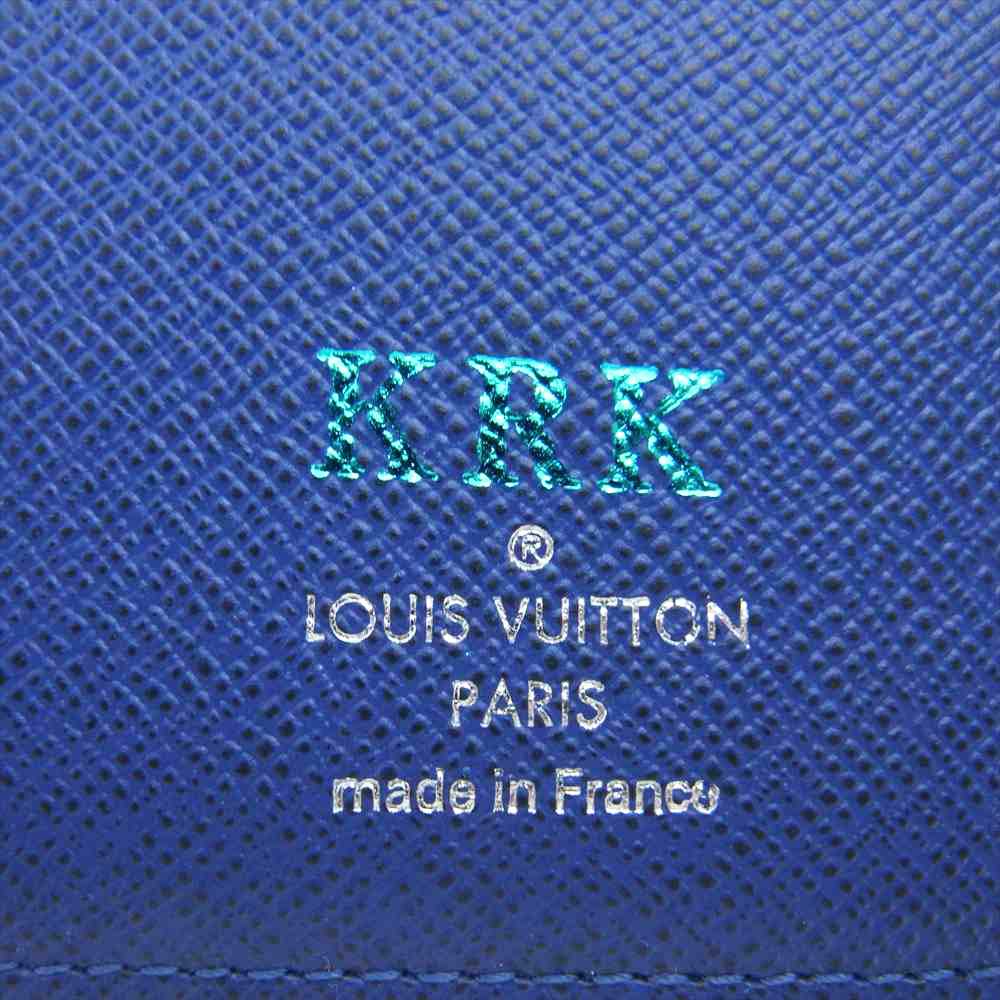 LOUIS VUITTON ルイ・ヴィトン M30297 イニシャル入り ポルトフォイユ ブラザ タイガラマ モノグラム 二つ折り 長財布 ブルー系【中古】