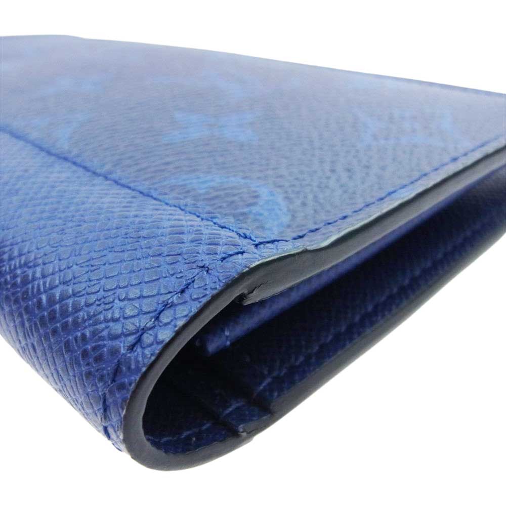 LOUIS VUITTON ルイ・ヴィトン M30297 イニシャル入り ポルトフォイユ ブラザ タイガラマ モノグラム 二つ折り 長財布 ブルー系【中古】