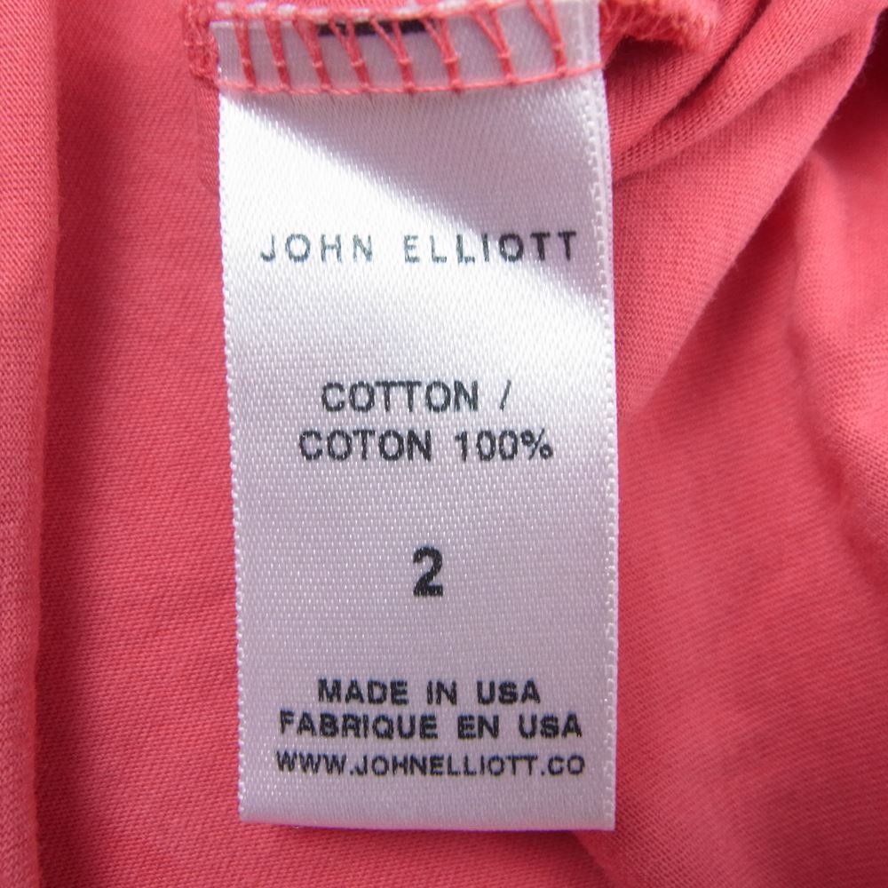 JOHN ELLIOTT 半袖 Tシャツ カットソー レッド レッド系 2【中古】