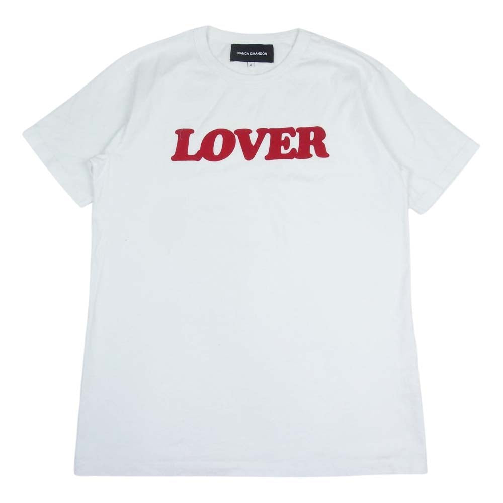 ビアンカシャンドン LOVER フェルト Tシャツ ホワイト系 M【中古