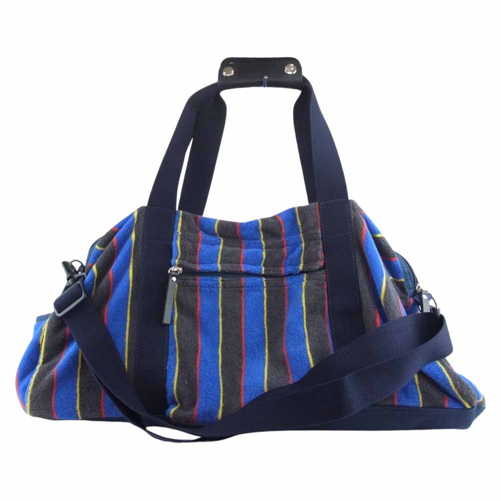 ファセッタズム パイル タオル ストライプ ボストン ショルダー バッグ マルチカラー系【中古】