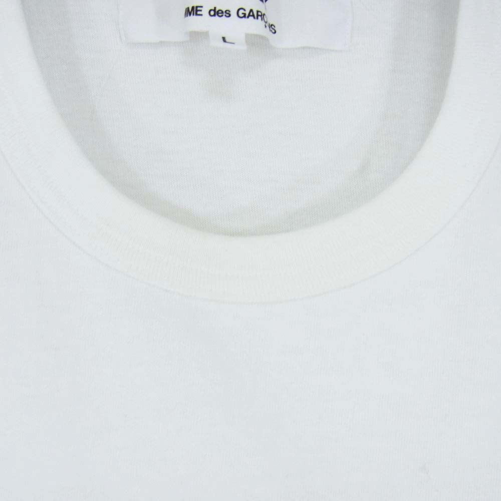 PLAY COMME des GARCONS プレイコムデギャルソン AD2019/2 AZ-T064 BLACK HEART ブラックハート クルーネック 半袖 Tシャツ ホワイト系 L【中古】