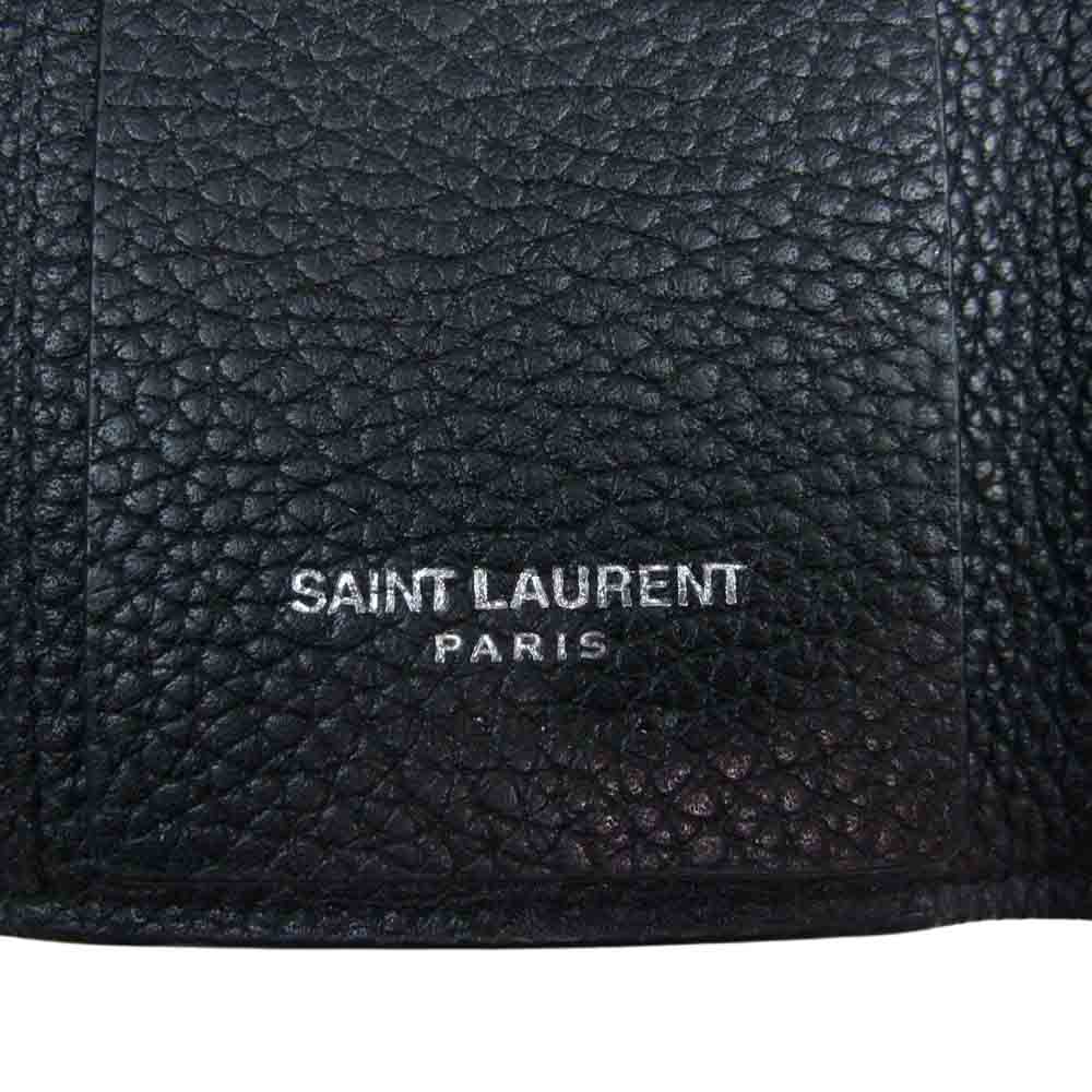 SAINT LAURENT サンローラン 507608 レザー キーケース ブラック系【中古】