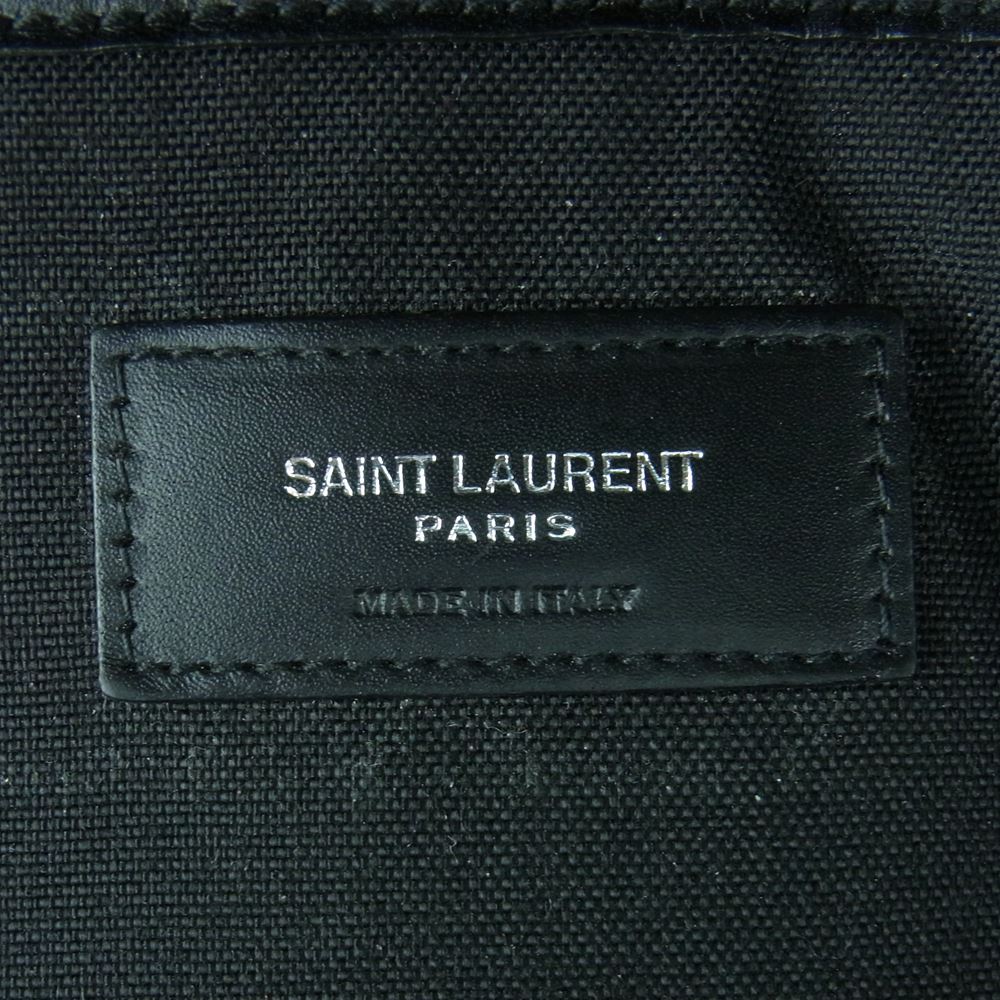 SAINT LAURENT サンローラン 534968 GKQN6 CITY BACKPACK シティ キャンバス エンブロイダリー バックパック リュックサック デイパック ブラック系【中古】