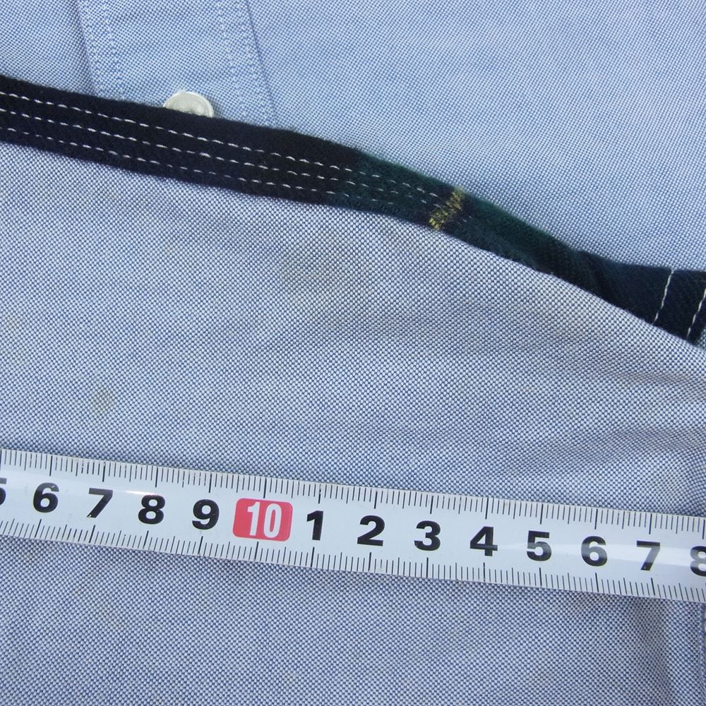 JUNYA WATANABE COMME des GARCONS MAN ジュンヤワタナベコムデギャルソンマン Brooks Brothers ブルックスブラザーズ AD2008 WB-B034 ウール切替 オックスフォード B.D シャツ ブルー系 SS【中古】