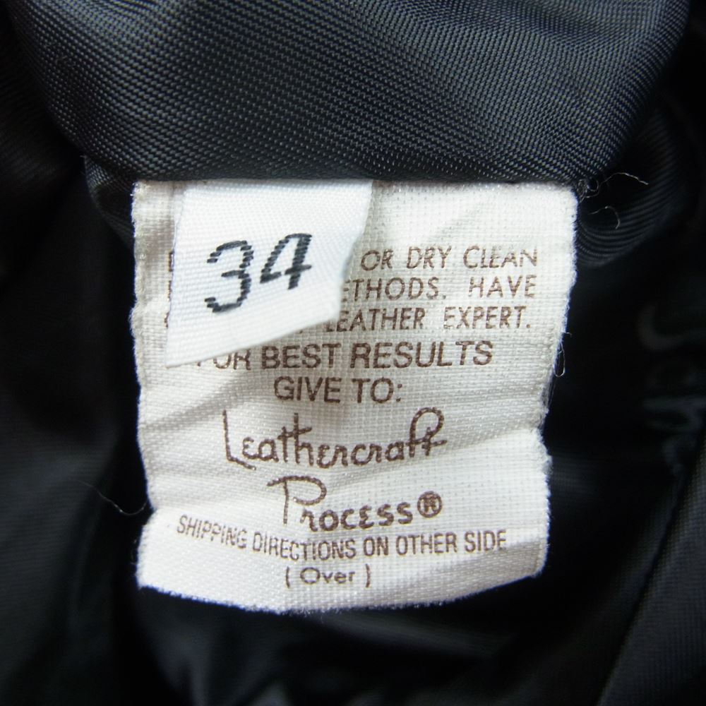 schott ショット 643 襟付き レザー シングル ライダース ジャケット ブラック系 34【中古】