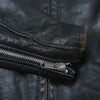 schott ショット 643 襟付き レザー シングル ライダース ジャケット ブラック系 34【中古】