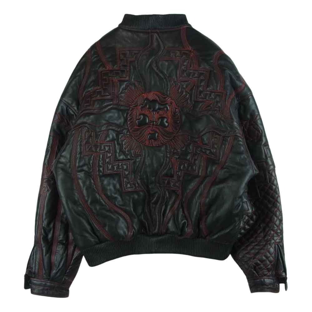 マークブキャナン PELLE PELLE ペレペレ レザー ジャケット ブラック系 レッド系 42【中古】