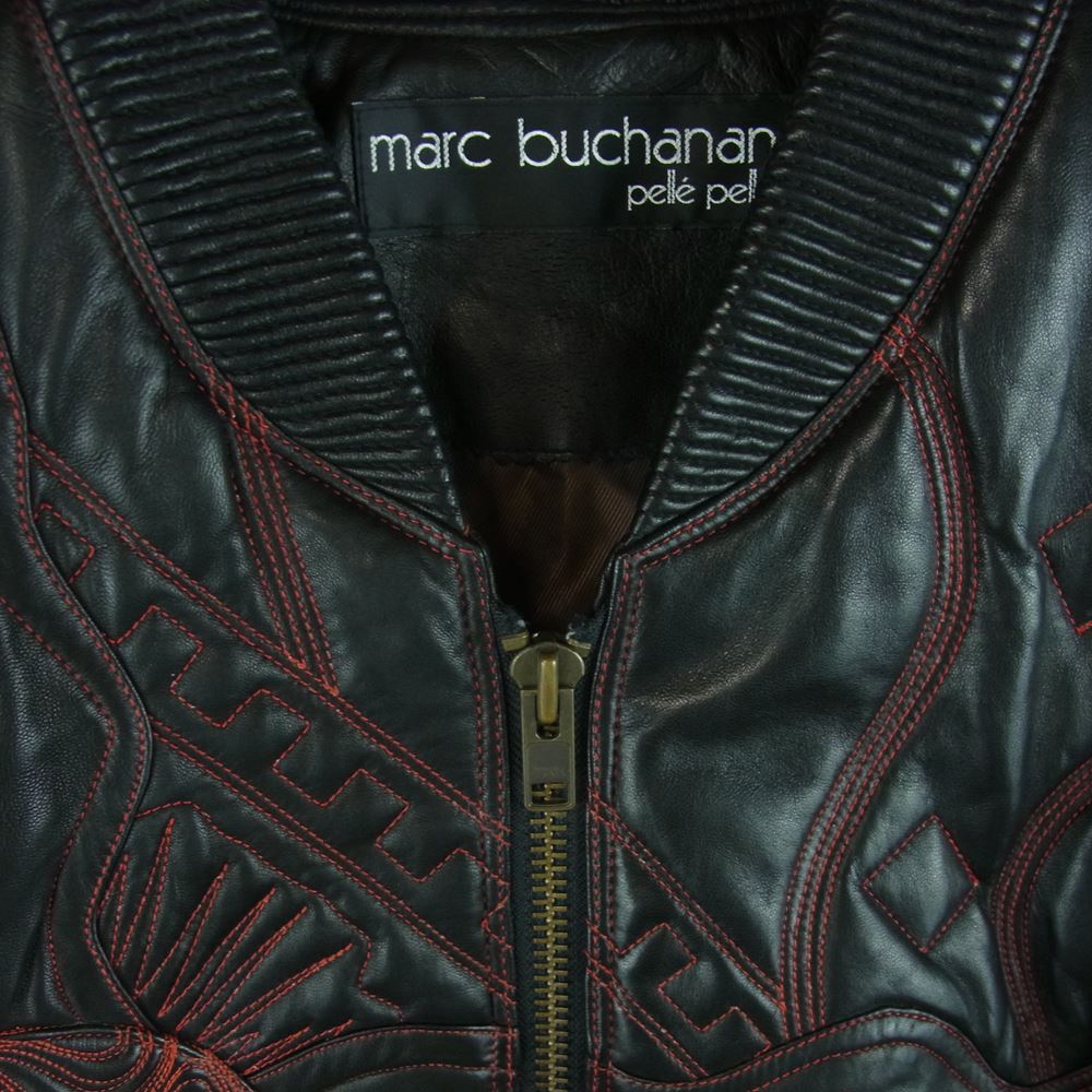 マークブキャナン PELLE PELLE ペレペレ レザー ジャケット ブラック系 レッド系 42【中古】