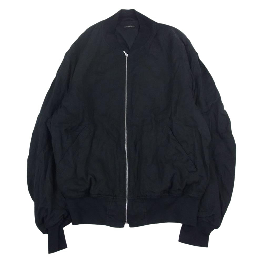 COMOLI コモリ 23SS X01-01023 リネン Wクロス ジップブルゾン ブラック系 2【極上美品】【中古】