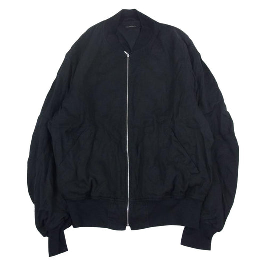 COMOLI コモリ 23SS X01-01023 リネン Wクロス ジップブルゾン ブラック系 2【極上美品】【中古】