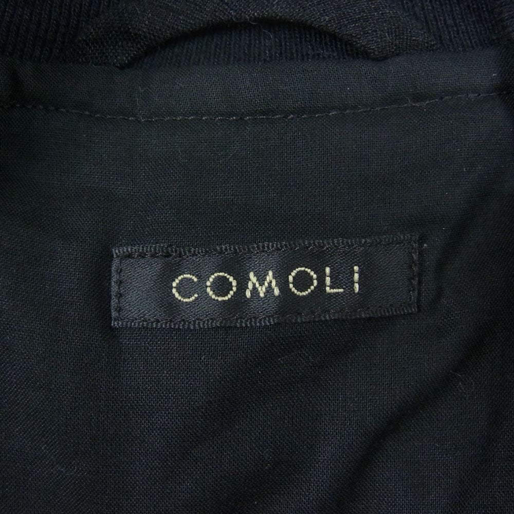 COMOLI コモリ 23SS X01-01023 リネン Wクロス ジップブルゾン ブラック系 2【極上美品】【中古】