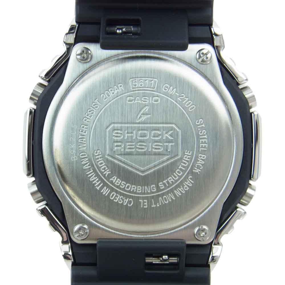 G-SHOCK ジーショック GM-2100-1AJF GA2100 シリーズ メタルカバード クォーツ 腕時計 ウォッチ シルバー系 ブラック系【新古品】【未使用】【中古】