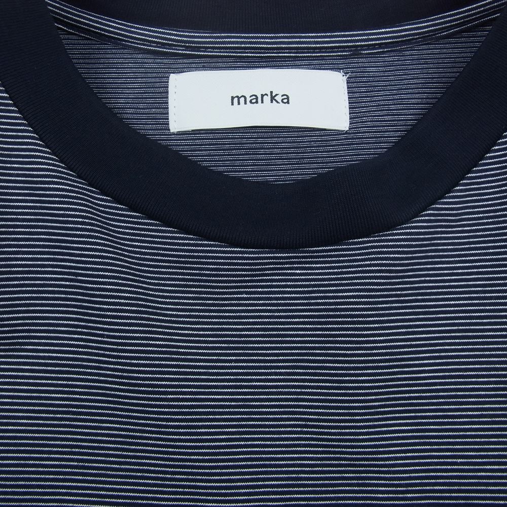 marka マーカ 22SS M22B-07CS02B オーガニック コットン ボーダー ネイビー系 2【美品】【中古】
