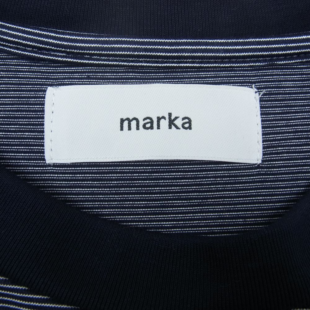 marka マーカ 22SS M22B-07CS02B オーガニック コットン ボーダー ネイビー系 2【美品】【中古】