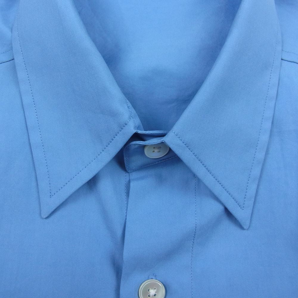 AURALEE オーラリー Washed Finx Twill Big Half Sleeved Shirt ブルー系 3【美品】【中古】