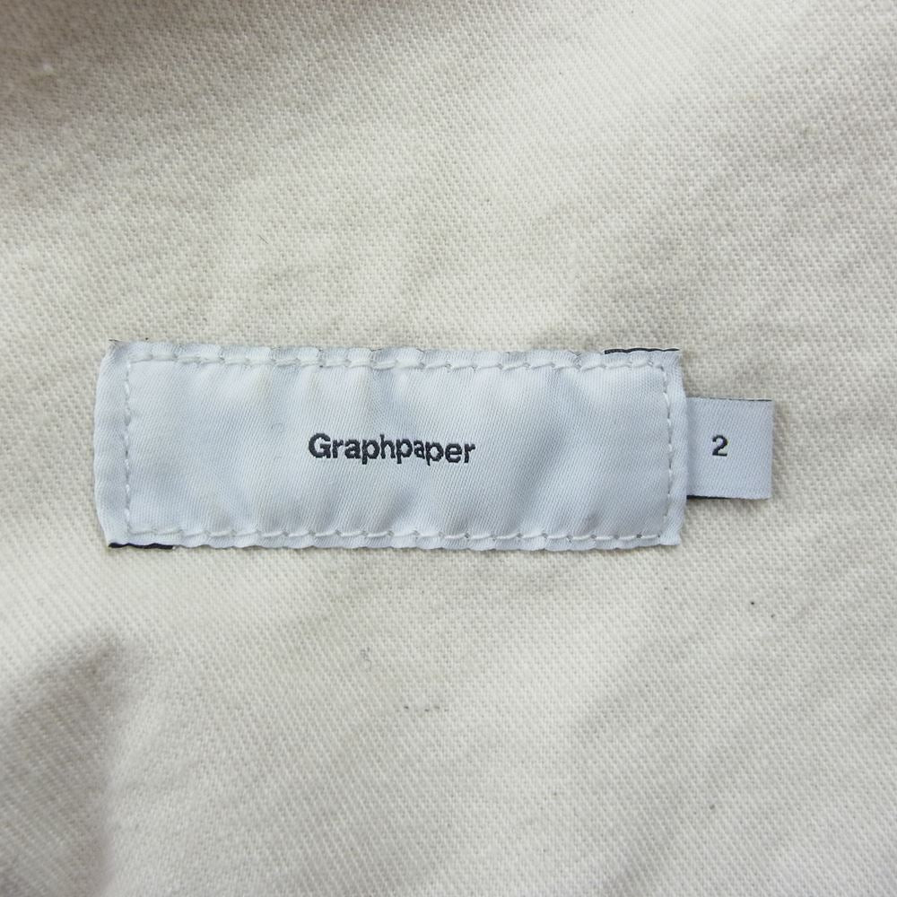 GRAPHPAPER グラフペーパー GU223-40042B  COLORFAST DENIM TWO TUCK PANTS ブラック系 2【美品】【中古】