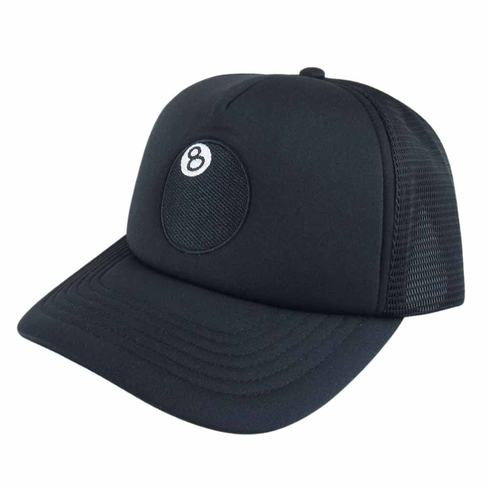 STUSSY ステューシー 8 BALL TRUCKER CAP 8ボール トラッカー メッシュ キャップ ブラック系 OS【新古品】【未使用】【中古】