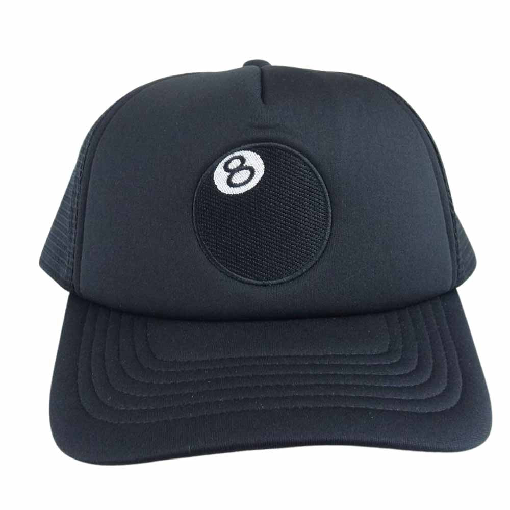 STUSSY ステューシー 8 BALL TRUCKER CAP 8ボール トラッカー メッシュ キャップ ブラック系 OS【新古品】【未使用】【中古】