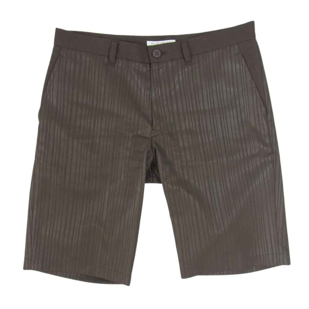 PLEATS PLEASE プリーツプリーズ イッセイミヤケ ストライプ ハーフパンツ ブラウン系 5【中古】