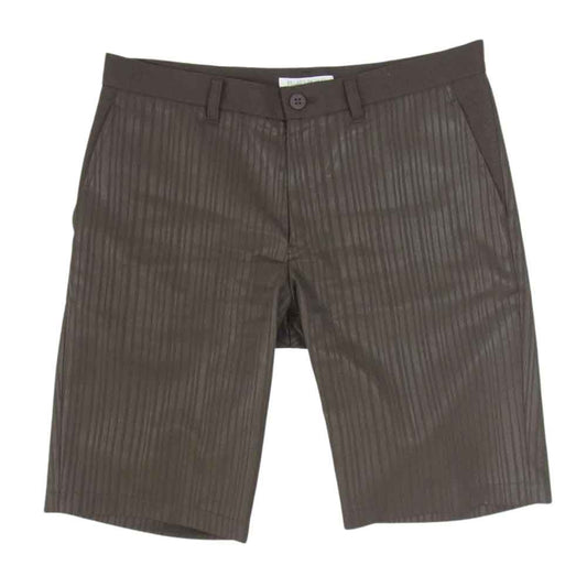 PLEATS PLEASE プリーツプリーズ イッセイミヤケ ストライプ ハーフパンツ ブラウン系 5【中古】