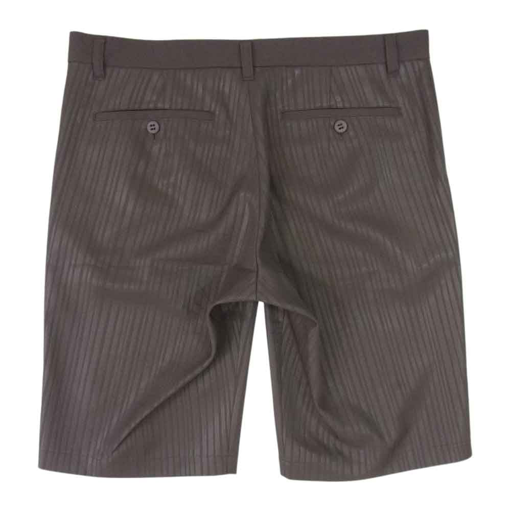 PLEATS PLEASE プリーツプリーズ イッセイミヤケ ストライプ ハーフパンツ ブラウン系 5【中古】