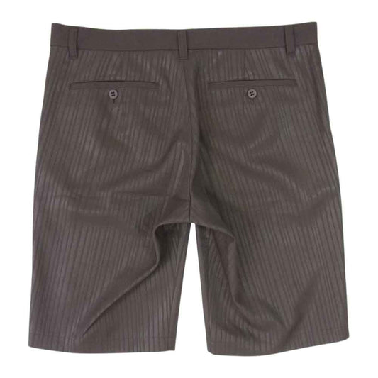 PLEATS PLEASE プリーツプリーズ イッセイミヤケ ストライプ ハーフパンツ ブラウン系 5【中古】