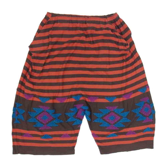 ISSEY MIYAKE イッセイミヤケ MI04JF581 ME ボーダー サルエルパンツ マルチカラー系 サイズ表記無【中古】