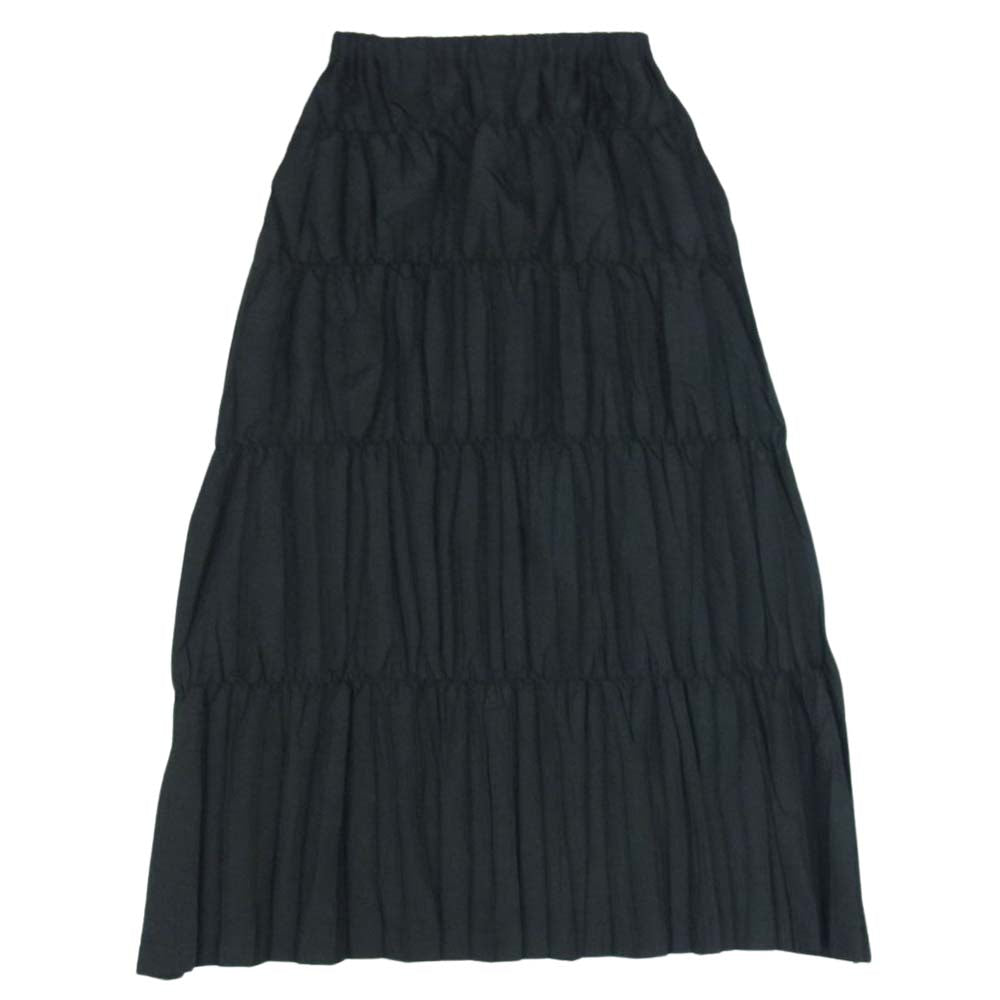 ISSEY MIYAKE イッセイミヤケ ギャザー入り プリーツ スカート ブラック系 M【中古】
