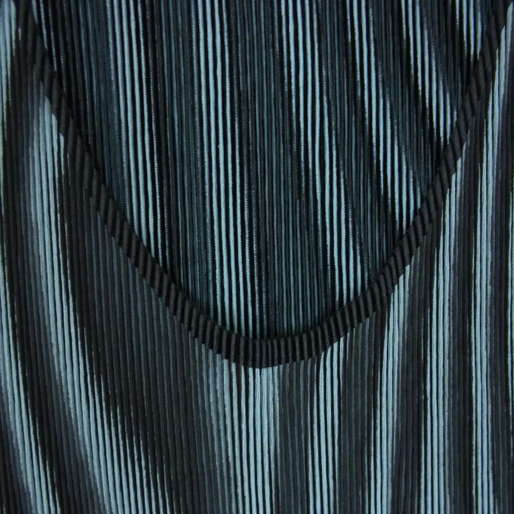 ISSEY MIYAKE イッセイミヤケ FETE ノースリーブ プリーツ加工 グラデーション タンクトップ ワンピース ブルー系 3【美品】【中古】