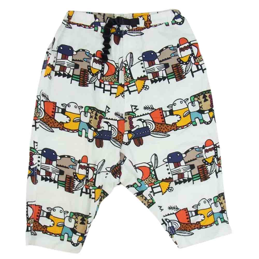 PLEATS PLEASE プリーツプリーズ イッセイミヤケ PP22-ZF852 総柄 サルエル クロップドパンツ ホワイト系 4【中古】