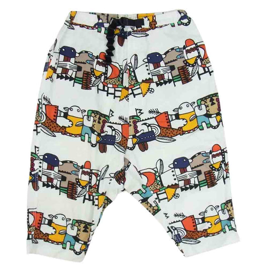 PLEATS PLEASE プリーツプリーズ イッセイミヤケ PP22-ZF852 総柄 サルエル クロップドパンツ ホワイト系 4【中古】