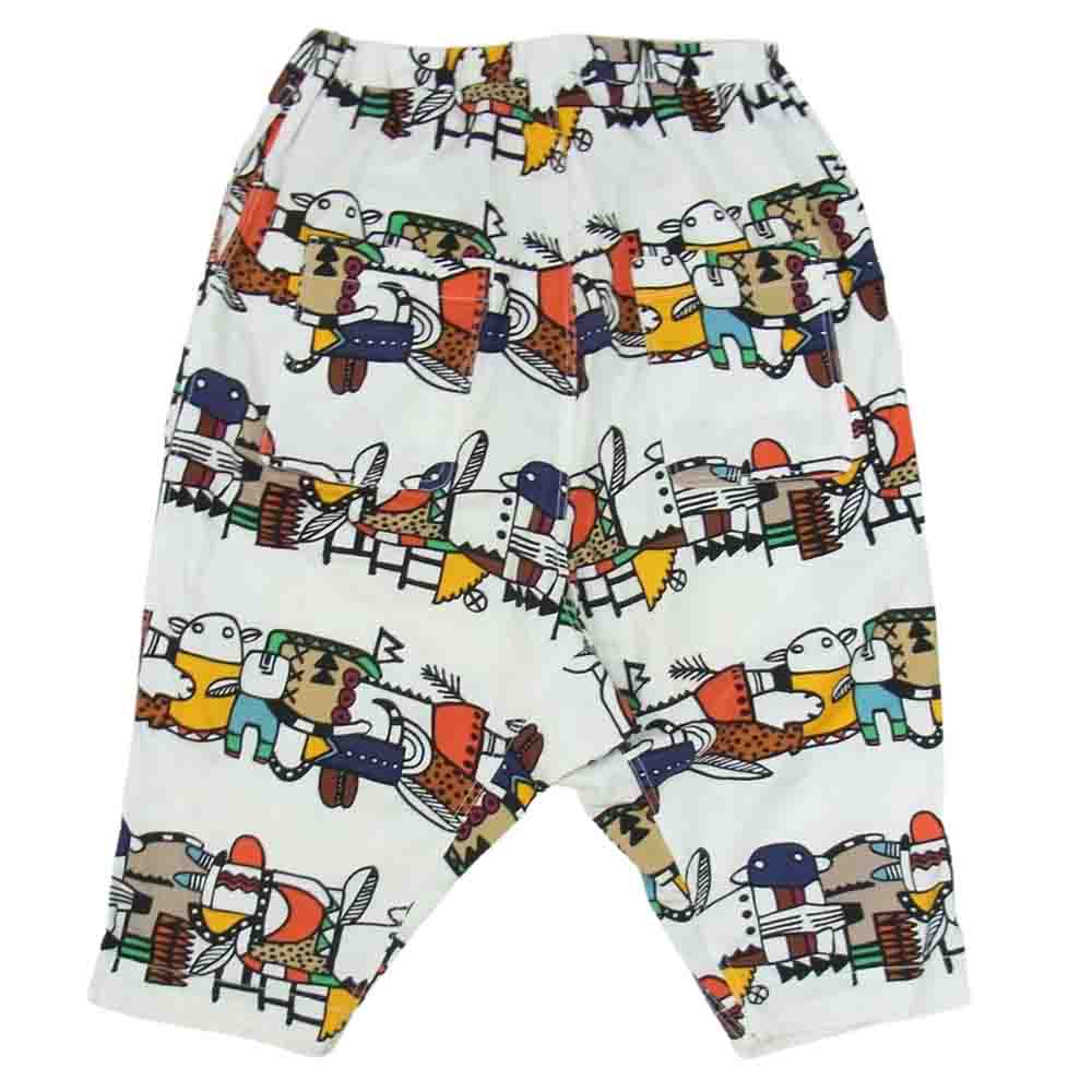 PLEATS PLEASE プリーツプリーズ イッセイミヤケ PP22-ZF852 総柄 サルエル クロップドパンツ ホワイト系 4【中古】