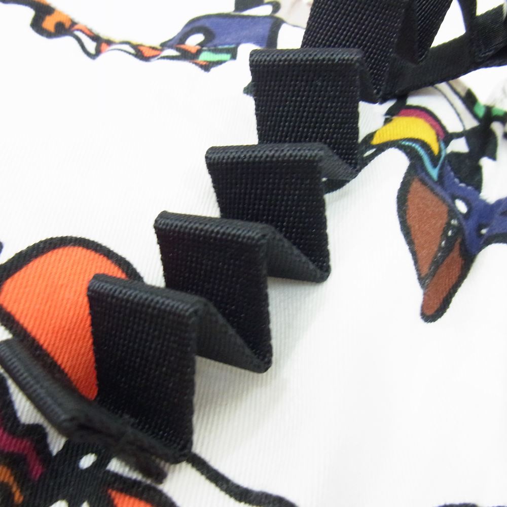 PLEATS PLEASE プリーツプリーズ イッセイミヤケ PP22-ZF852 総柄 サルエル クロップドパンツ ホワイト系 4【中古】