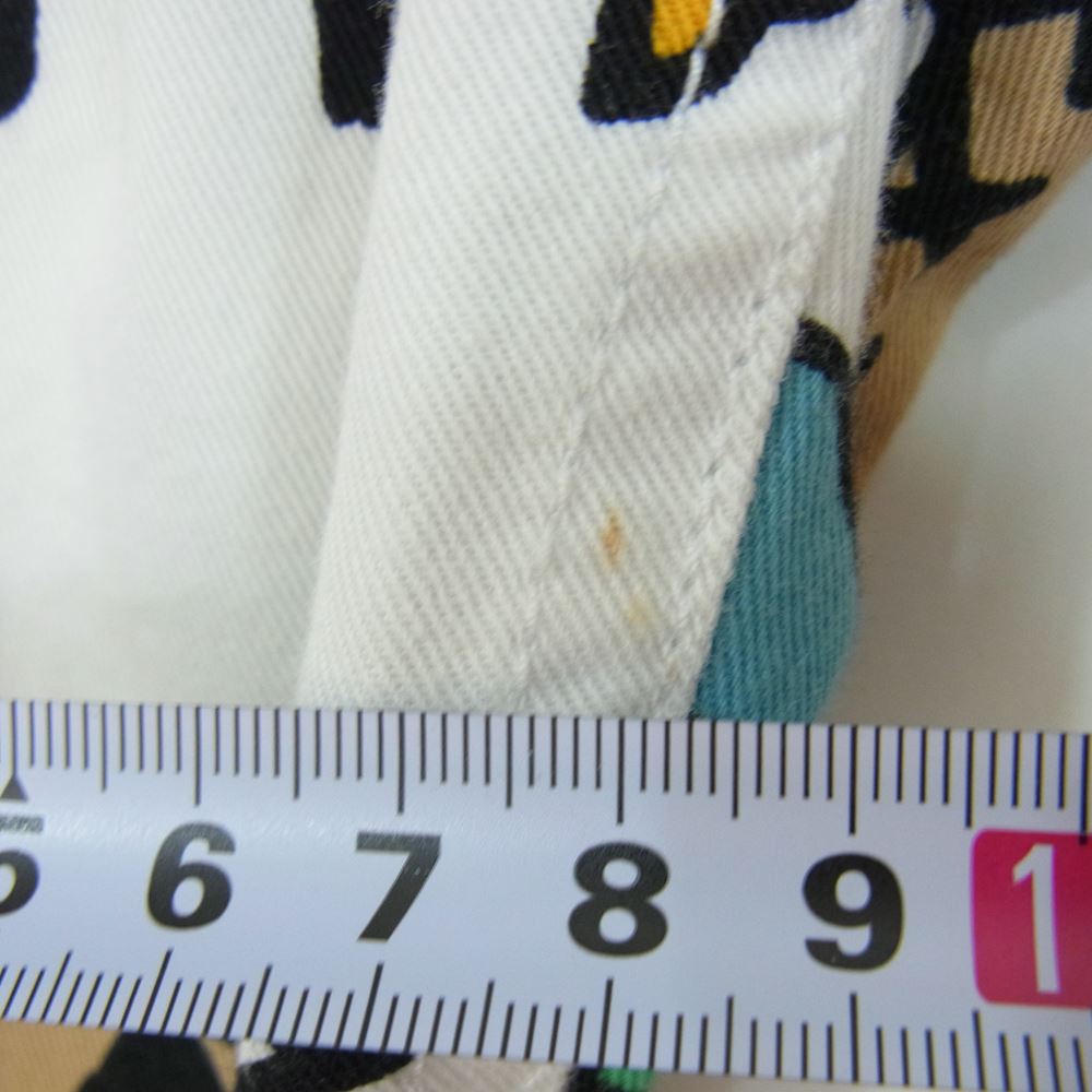 PLEATS PLEASE プリーツプリーズ イッセイミヤケ PP22-ZF852 総柄 サルエル クロップドパンツ ホワイト系 4【中古】