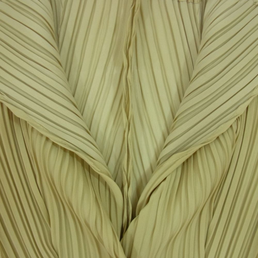 PLEATS PLEASE プリーツプリーズ イッセイミヤケ IF92FJ217 FETE プリーツ加工 切替 ノースリーブ ブラウス カーキ系 2【中古】