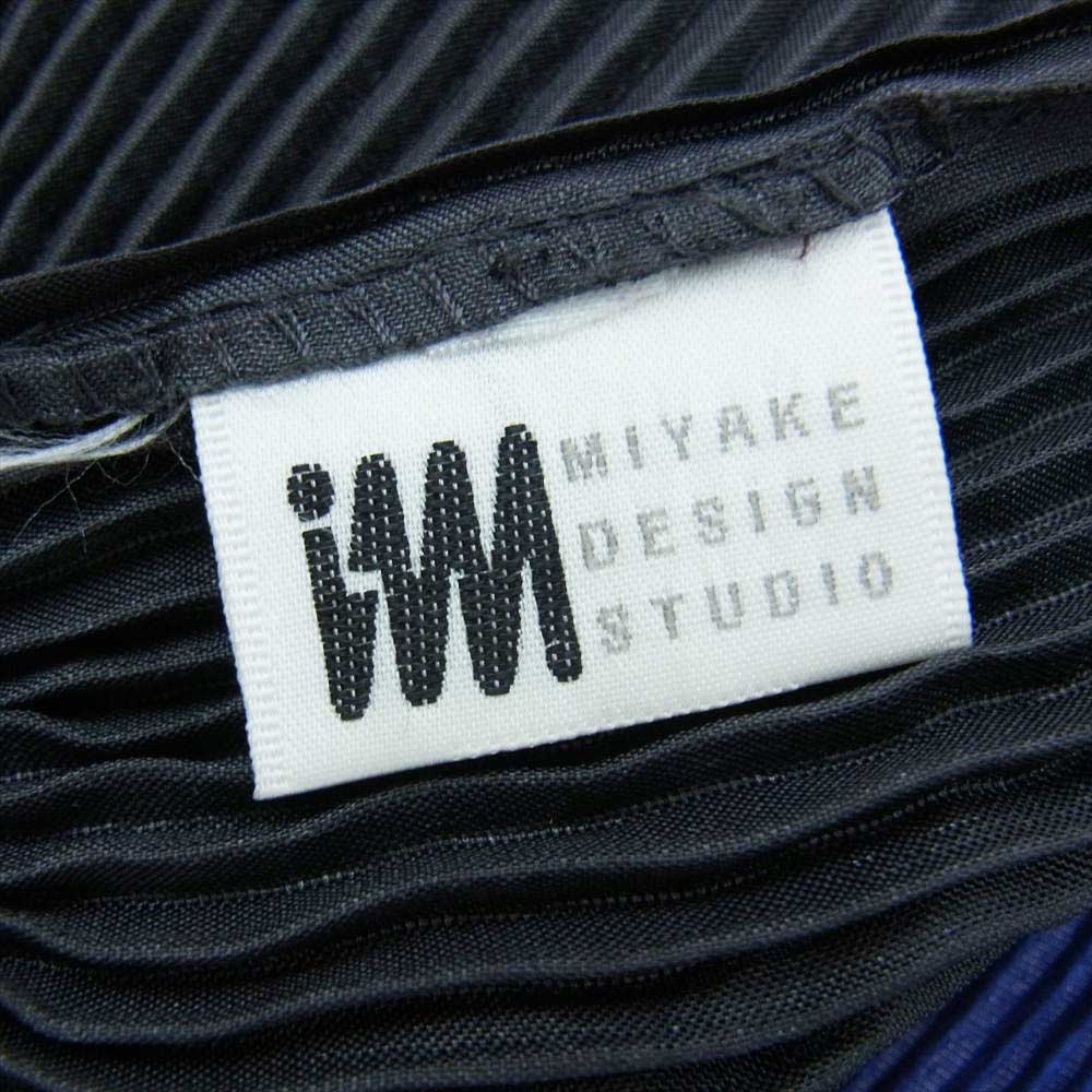ISSEY MIYAKE イッセイミヤケ ミヤケデザインスタジオ プリーツ加工 バイカラー ワンピース ダークグレー系 ブルー系【美品】【中古】