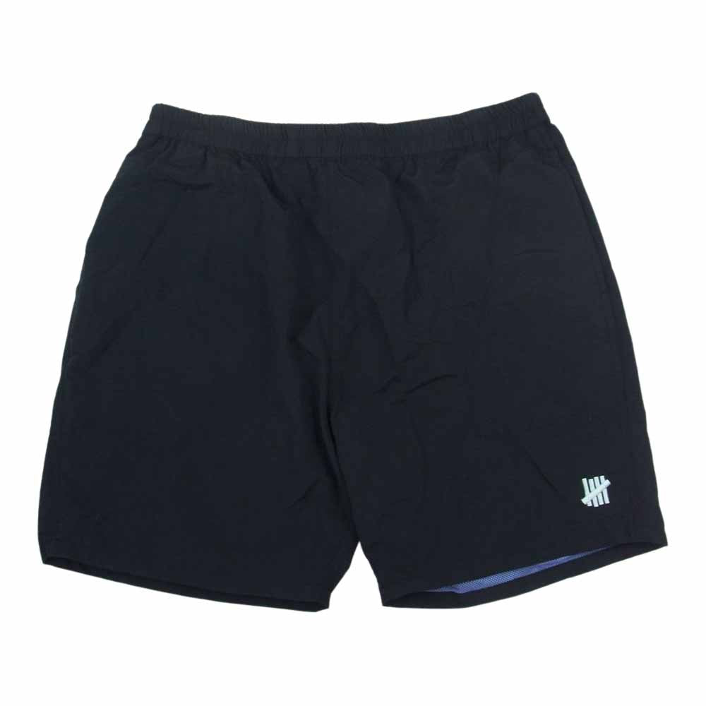 UNDEFEATED アンディフィーテッド スイム ショーツ ハーフ パンツ ブラック系 L【中古】