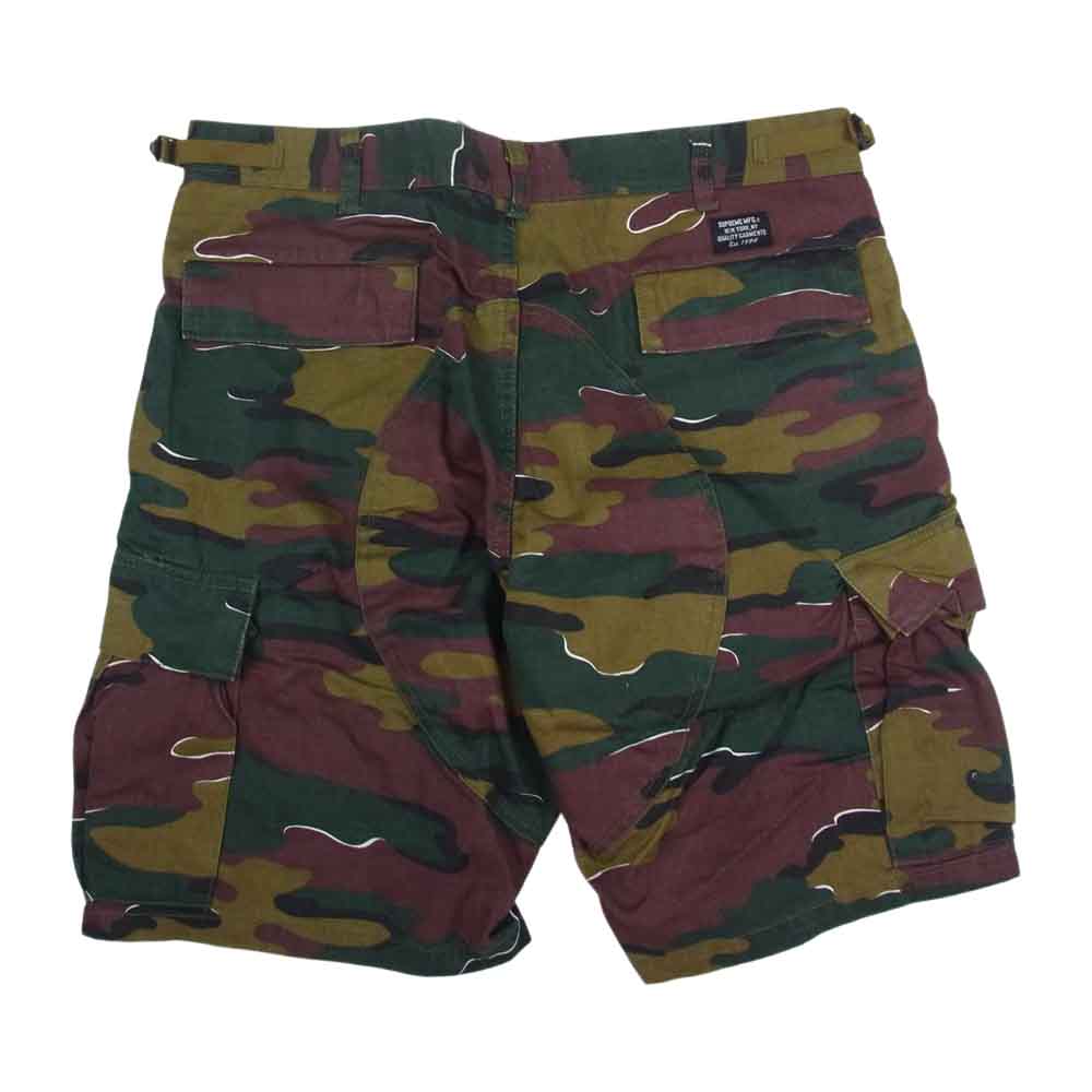 Supreme シュプリーム 18SS Cargo short Jigsaw Camo ジグソー カモ カーゴ ショーツ ハーフ パンツ マルチカラー系 32【極上美品】【中古】