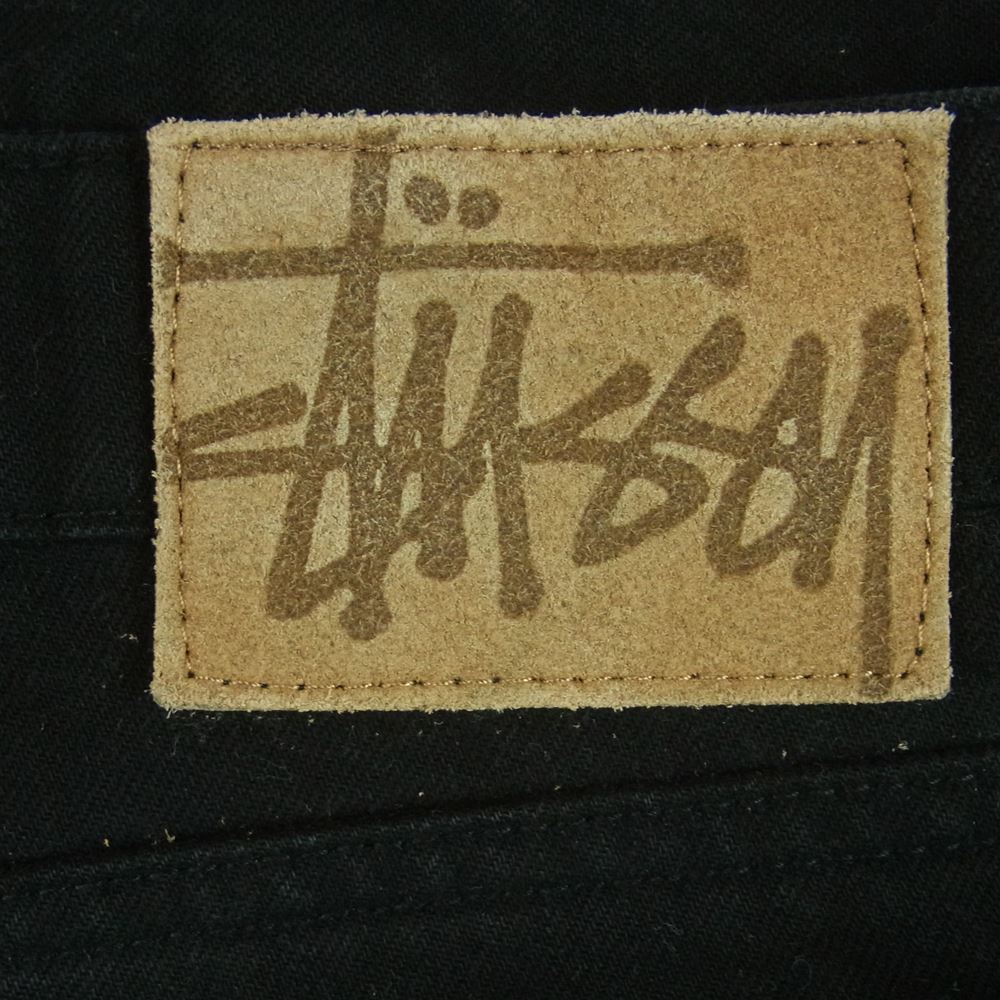 STUSSY ステューシー ブラック デニム パンツ コットン トルコ製 ブラック系 28【中古】