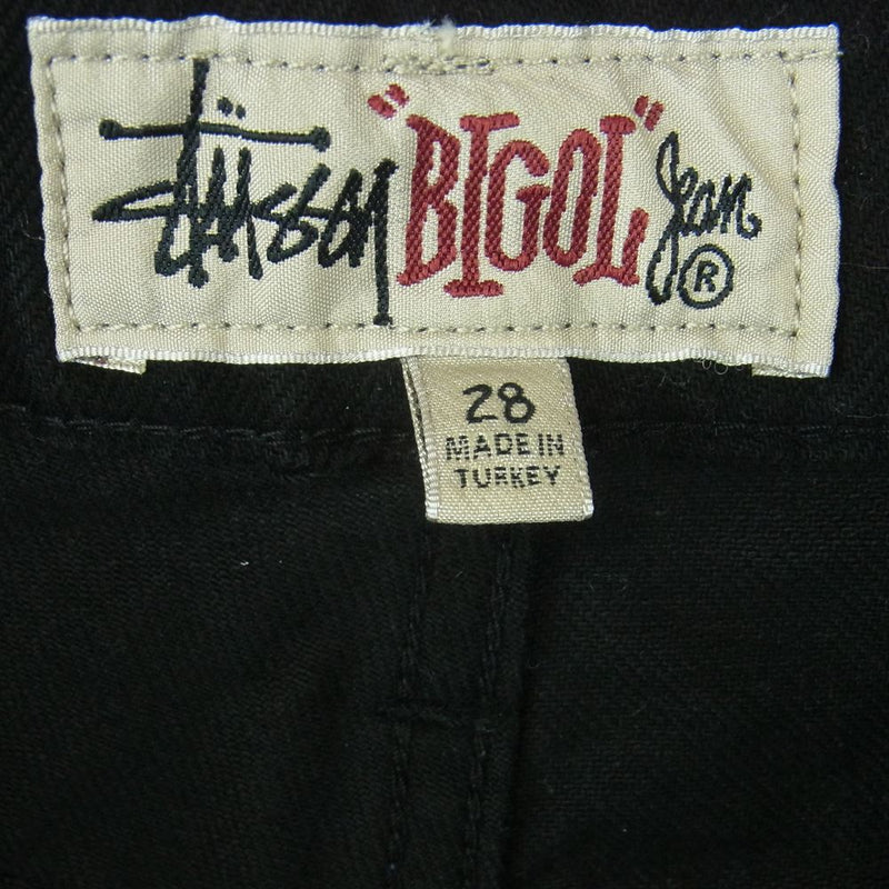 STUSSY ステューシー ブラック デニム パンツ コットン トルコ製 ブラック系 28【中古】