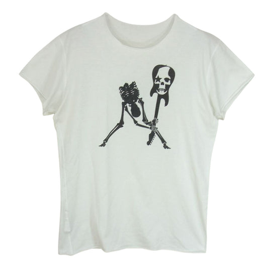 Lucien Pellat-Finet ルシアンペラフィネ 国内正規品 スカル ギター プリント 半袖 Tシャツ ホワイト系 S【中古】