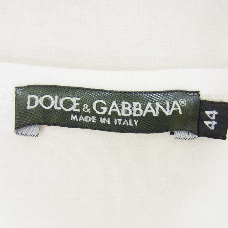 DOLCE&GABBANA ドルチェアンドガッバーナ G8Q81T 国内正規品 マリリンモンロー プリント Vネック 半袖Tシャツ ホワイト系 44【中古】