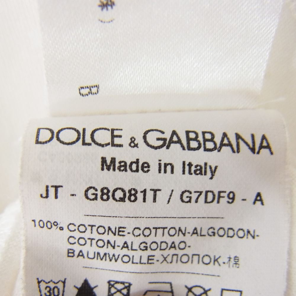 DOLCE&GABBANA ドルチェアンドガッバーナ G8Q81T 国内正規品 マリリンモンロー プリント Vネック 半袖Tシャツ ホワイト系 44【中古】